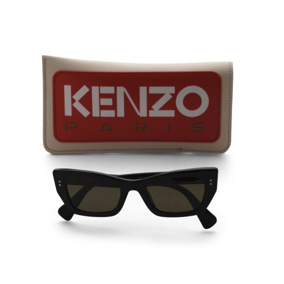 KENZO Black/green 51mm Cat Eye Sunglasses - Picture 1 of 2